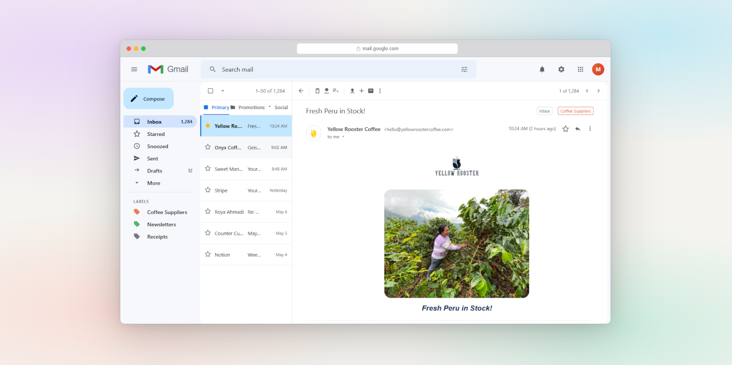 Yellow Rooster email